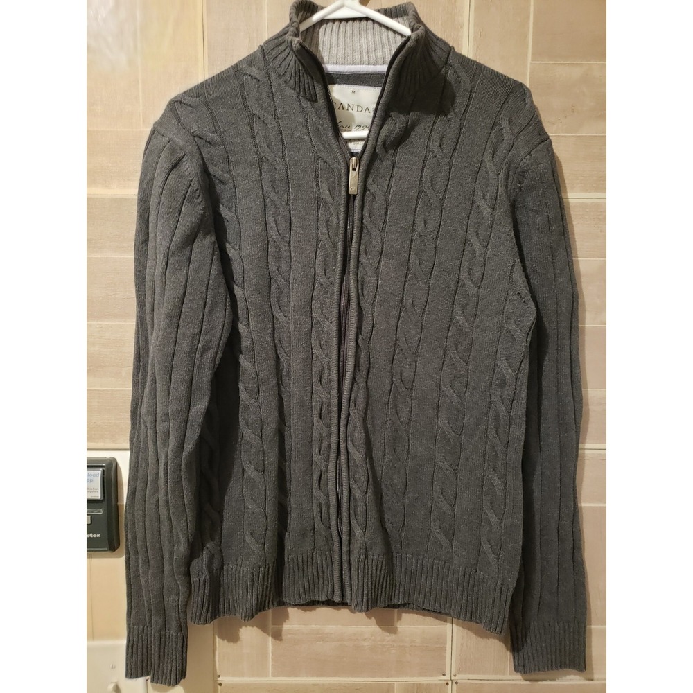 C&A Canda Womens Zip Up Sweater Size M Gray